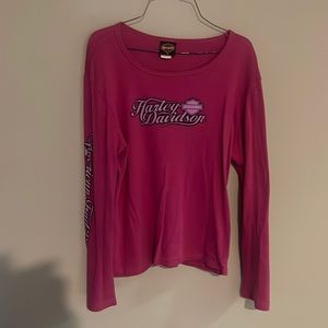 Harley-Davidson long sleeve pink XL shirt.